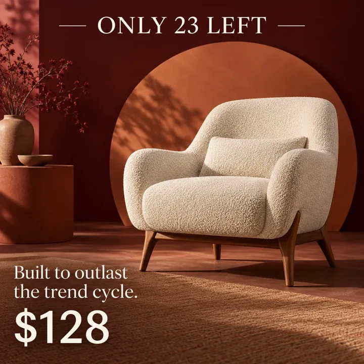 Furniture: styled ad creative example